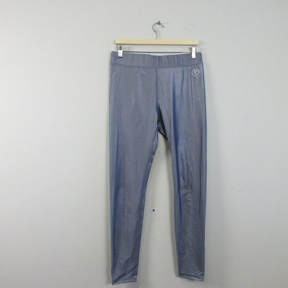 Kapow Meggings Elastic Waist Ankle Leggings Men's L Purple Fitness Workout 280 - Picture 1 of 14